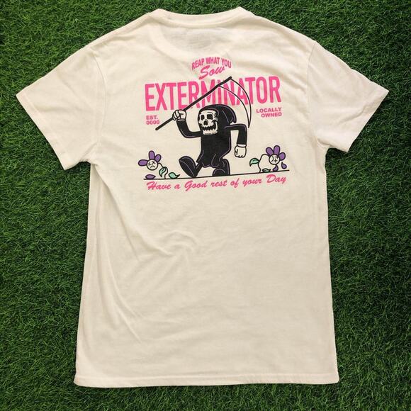 Retro “Cactus & Skull “Exterminator’ Reaper Graphic Tee - Picture 2 of 4